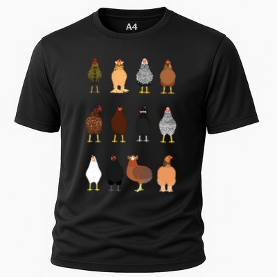 Cute Chicken Breeds Funny Chicken Performance Shirt