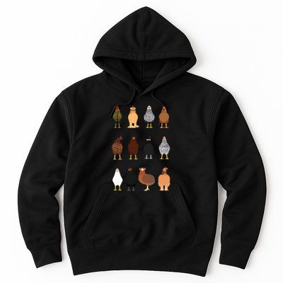 Cute Chicken Breeds Funny Chicken Hoodie