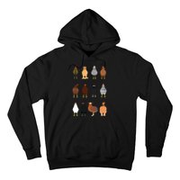 Cute Chicken Breeds Funny Chicken Hoodie