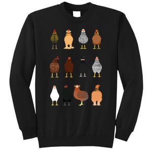 Cute Chicken Breeds Funny Chicken Sweatshirt