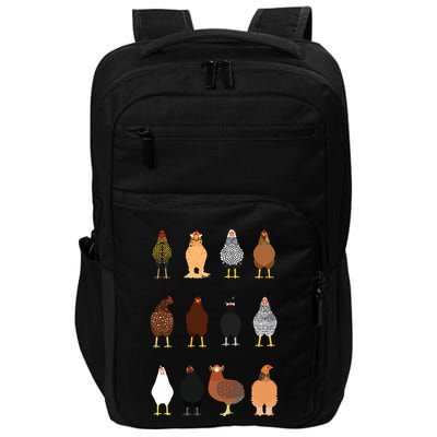 Cute Chicken Breeds Funny Chicken Impact Tech Backpack