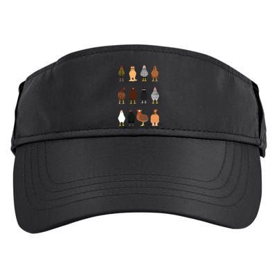 Cute Chicken Breeds Funny Chicken Adult Drive Performance Visor
