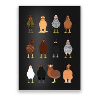 Cute Chicken Breeds Funny Chicken Poster