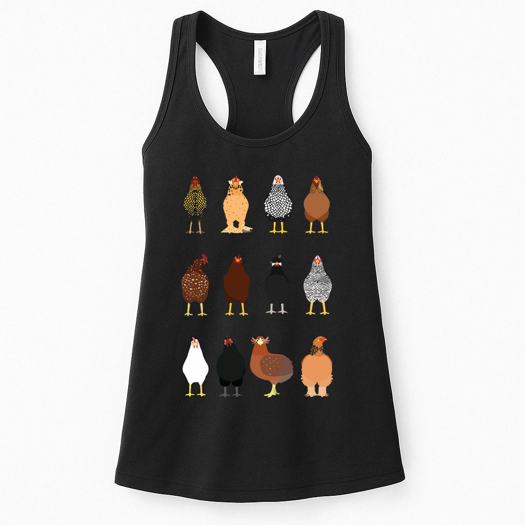 Cute Chicken Breeds Funny Chicken Womens Tank Top