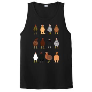 Cute Chicken Breeds Funny Chicken PosiCharge Competitor Tank