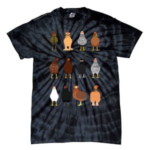 Cute Chicken Breeds Funny Chicken Tie-Dye T-Shirt