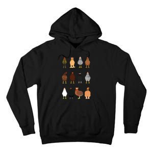 Cute Chicken Breeds Funny Chicken Tall Hoodie