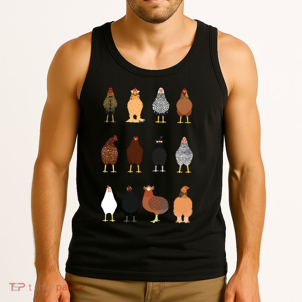 Cute Chicken Breeds Funny Chicken Tank Top