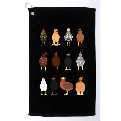 Cute Chicken Breeds Funny Chicken Golf Towel