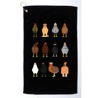 Cute Chicken Breeds Funny Chicken Golf Towel