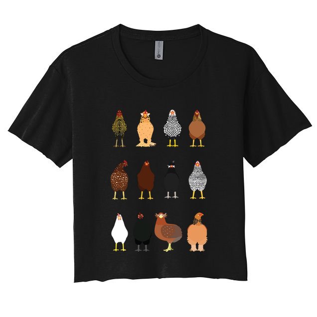 Cute Chicken Breeds Funny Chicken Crop Top