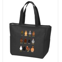 Cute Chicken Breeds Funny Chicken Zip Tote Bag