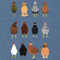 Cute Chicken Breeds Funny Chicken Garment-Dyed Sweatshirt