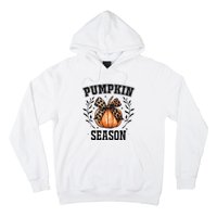 Cute Coquette Bows Pumpkin Season Happy Autumn Fall Leopard Hoodie