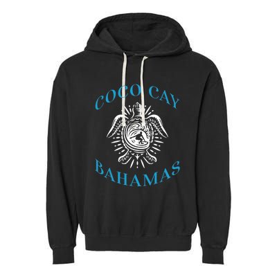 Coco Cay Bahamas Sea Turtle Surfing Vacation Souvenir Garment-Dyed Fleece Hoodie