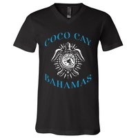 Coco Cay Bahamas Sea Turtle Surfing Vacation Souvenir V-Neck T-Shirt