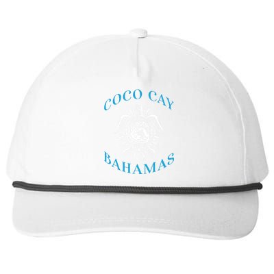 Coco Cay Bahamas Sea Turtle Surfing Vacation Souvenir Snapback Five-Panel Rope Hat