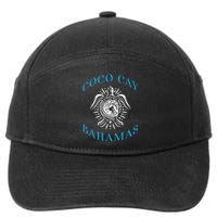 Coco Cay Bahamas Sea Turtle Surfing Vacation Souvenir 7-Panel Snapback Hat