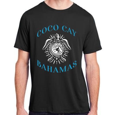 Coco Cay Bahamas Sea Turtle Surfing Vacation Souvenir Adult ChromaSoft Performance T-Shirt