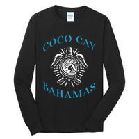 Coco Cay Bahamas Sea Turtle Surfing Vacation Souvenir Tall Long Sleeve T-Shirt