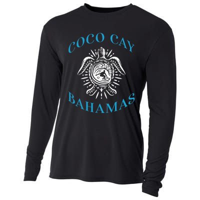 Coco Cay Bahamas Sea Turtle Surfing Vacation Souvenir Cooling Performance Long Sleeve Crew