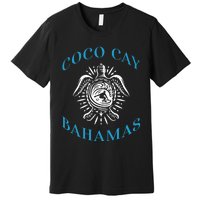 Coco Cay Bahamas Sea Turtle Surfing Vacation Souvenir Premium T-Shirt