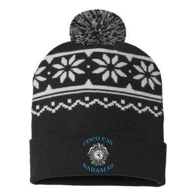 Coco Cay Bahamas Sea Turtle Surfing Vacation Souvenir USA-Made Snowflake Beanie