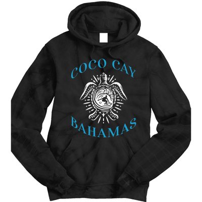 Coco Cay Bahamas Sea Turtle Surfing Vacation Souvenir Tie Dye Hoodie