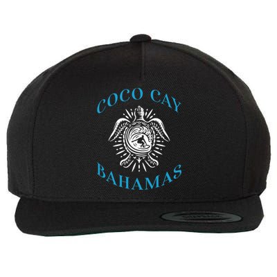 Coco Cay Bahamas Sea Turtle Surfing Vacation Souvenir Wool Snapback Cap