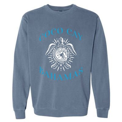 Coco Cay Bahamas Sea Turtle Surfing Vacation Souvenir Garment-Dyed Sweatshirt