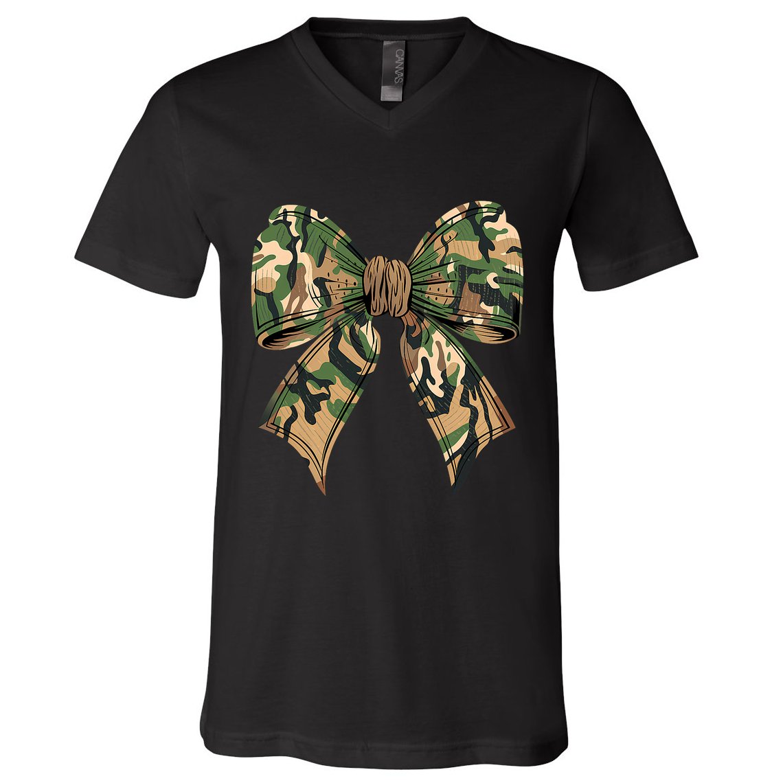 Camo Coquette Bow Hunting Camouflage Old Hunter V-Neck T-Shirt