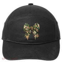 Camo Coquette Bow Hunting Camouflage Old Hunter 7-Panel Snapback Hat