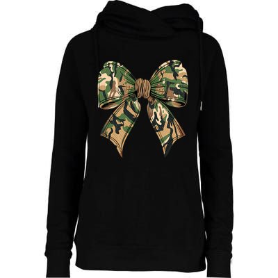 Camo Coquette Bow Hunting Camouflage Old Hunter Womens Funnel Neck Pullover Hood