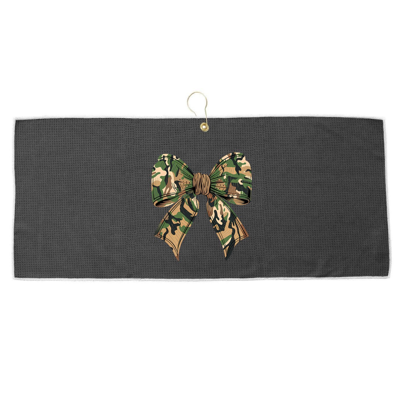 Camo Coquette Bow Hunting Camouflage Old Hunter Large Microfiber Waffle Golf Towel