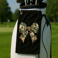 Camo Coquette Bow Hunting Camouflage Old Hunter Golf Towel