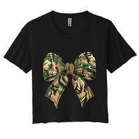 Camo Coquette Bow Hunting Camouflage Old Hunter Women's Crop Top Tee