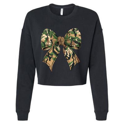Camo Coquette Bow Hunting Camouflage Old Hunter Cropped Pullover Crew