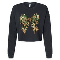 Camo Coquette Bow Hunting Camouflage Old Hunter Cropped Pullover Crew