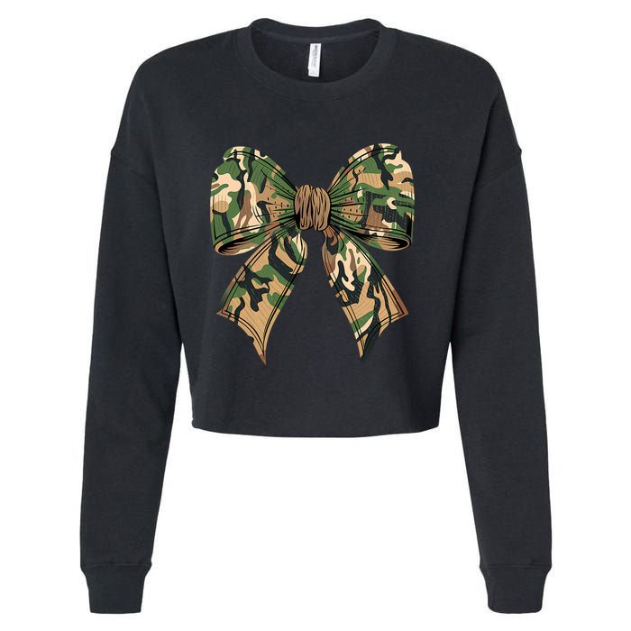 Camo Coquette Bow Hunting Camouflage Old Hunter Cropped Pullover Crew