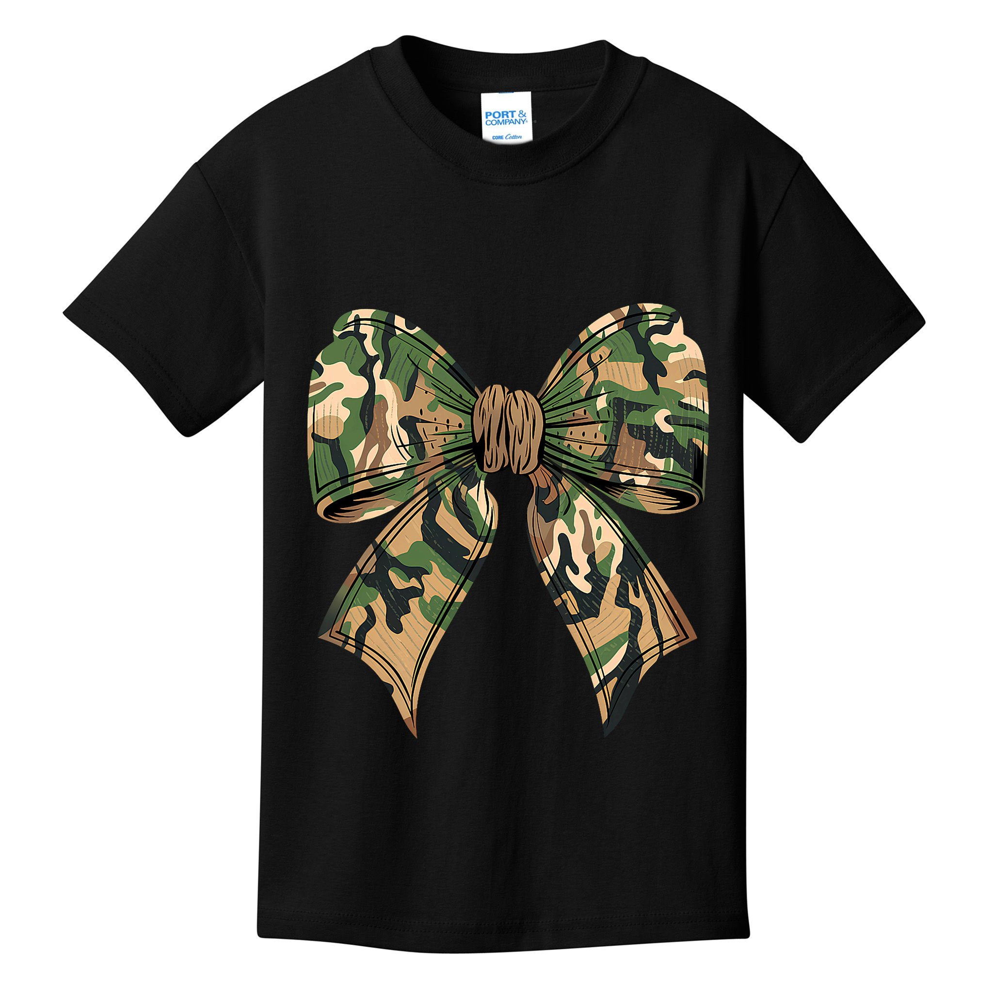 Camo Coquette Bow Hunting Camouflage Old Hunter Kids T-Shirt