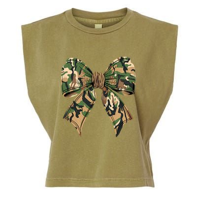 Camo Coquette Bow Hunting Camouflage Old Hunter Garment-Dyed Women's Muscle Tee