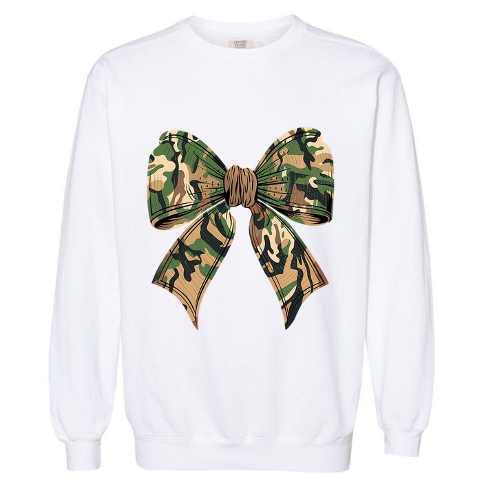 Camo Coquette Bow Hunting Camouflage Old Hunter Garment-Dyed Sweatshirt