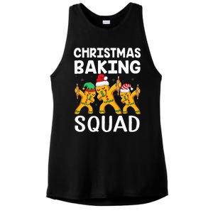 Christmas Cookie Baking Team Squad Dabbing Gingerbread Man Ladies PosiCharge Tri-Blend Wicking Tank