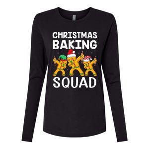 Christmas Cookie Baking Team Squad Dabbing Gingerbread Man Womens Cotton Relaxed Long Sleeve T-Shirt