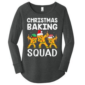 Christmas Cookie Baking Team Squad Dabbing Gingerbread Man Women's Perfect Tri Tunic Long Sleeve Shirt