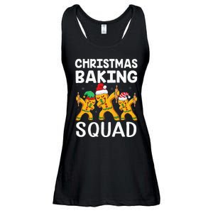 Christmas Cookie Baking Team Squad Dabbing Gingerbread Man Ladies Essential Flowy Tank