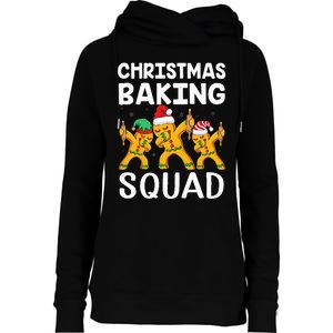 Christmas Cookie Baking Team Squad Dabbing Gingerbread Man Womens Funnel Neck Pullover Hood