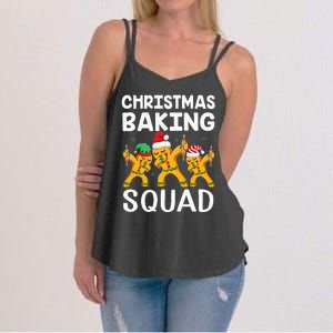 Christmas Cookie Baking Team Squad Dabbing Gingerbread Man Women's Strappy Tank