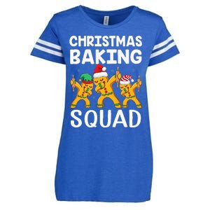 Christmas Cookie Baking Team Squad Dabbing Gingerbread Man Enza Ladies Jersey Football T-Shirt