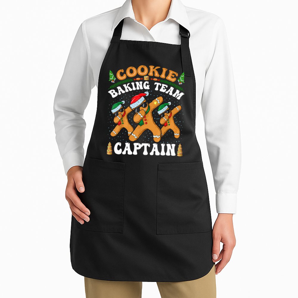 Christmas Cookie Baking Team Captain Gingerbread Apron Apron